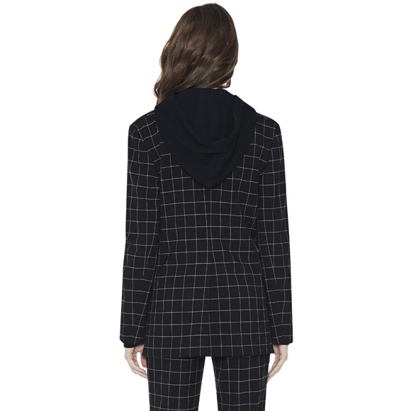 Alice + Olivia Skye layered look hooded blazer S - Picture 6 of 16